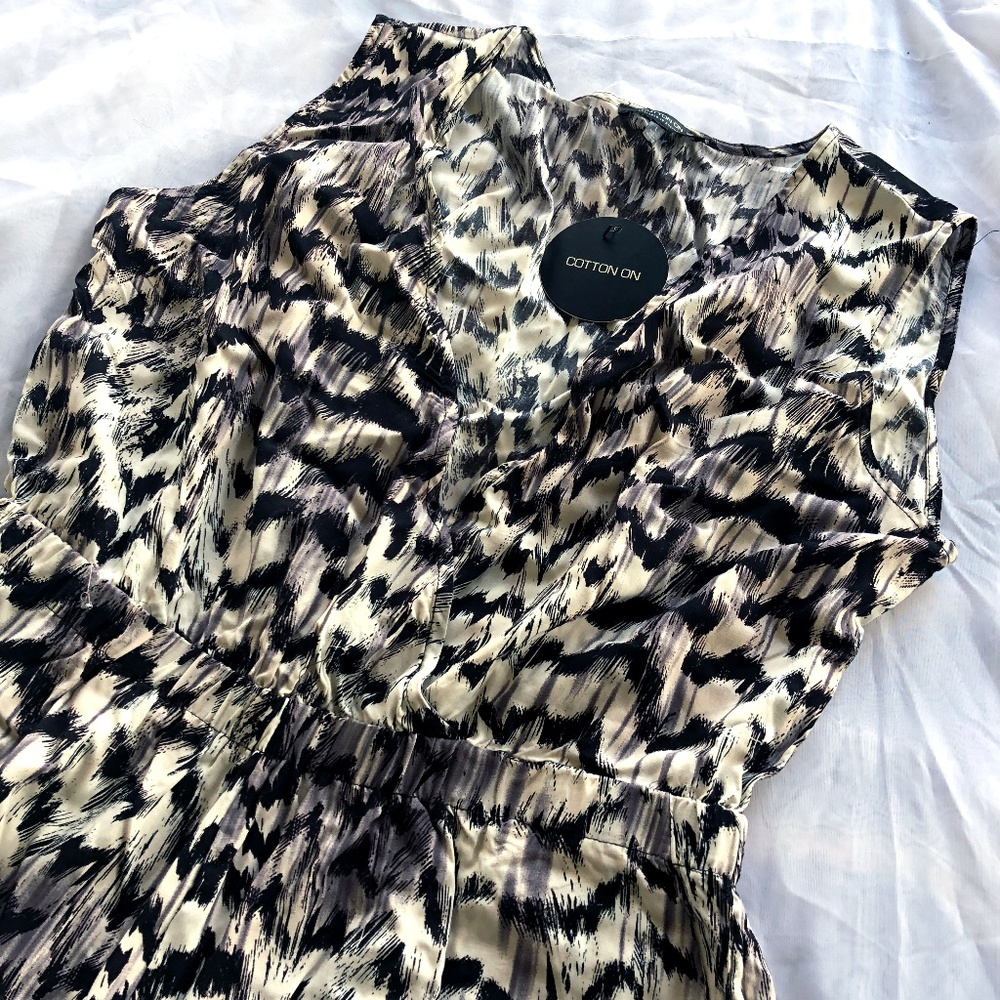Animal Print Romper • L • Cotton On • NWT